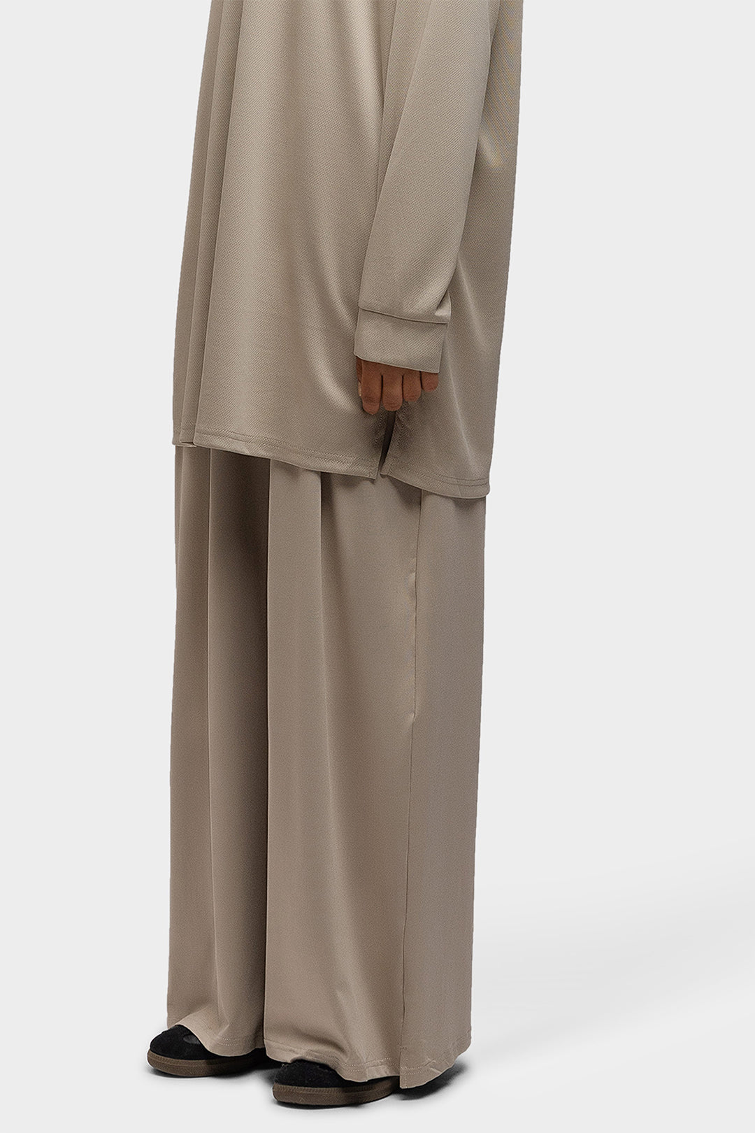 Wide Leg Pants Soft Taupe