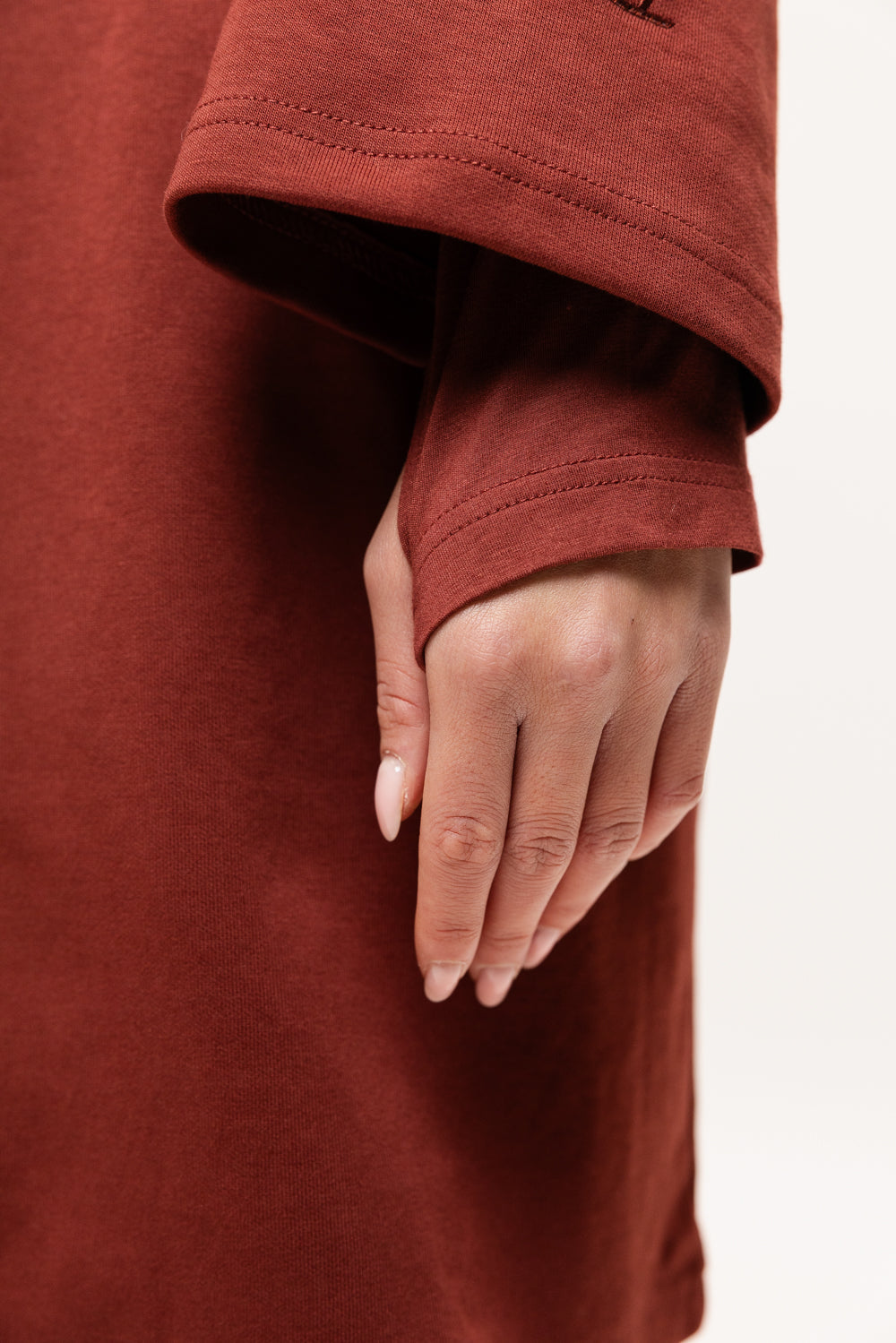 Cotton Zip Up Hoodie Cherry Red