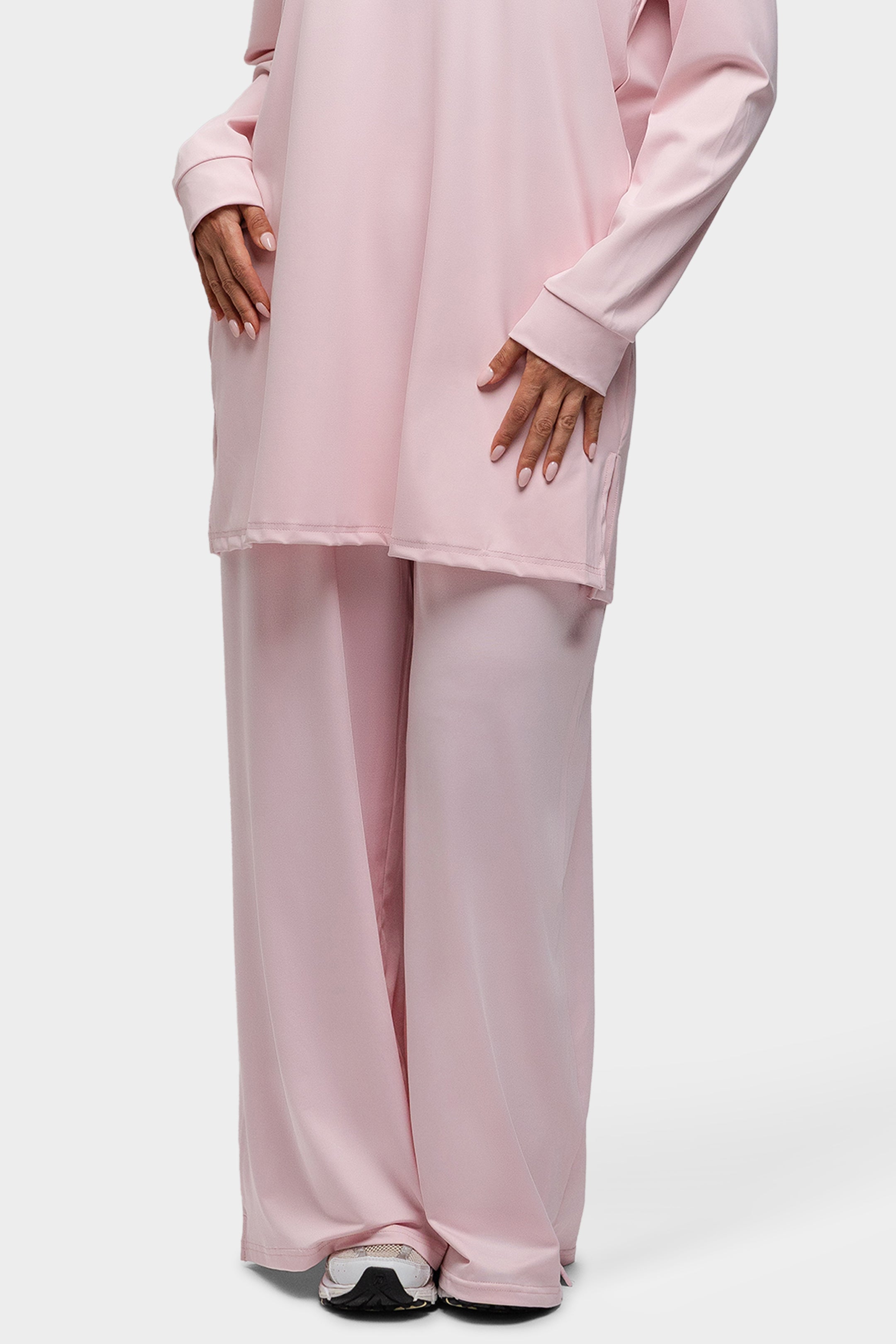 Wide Leg Pants Soft Pink