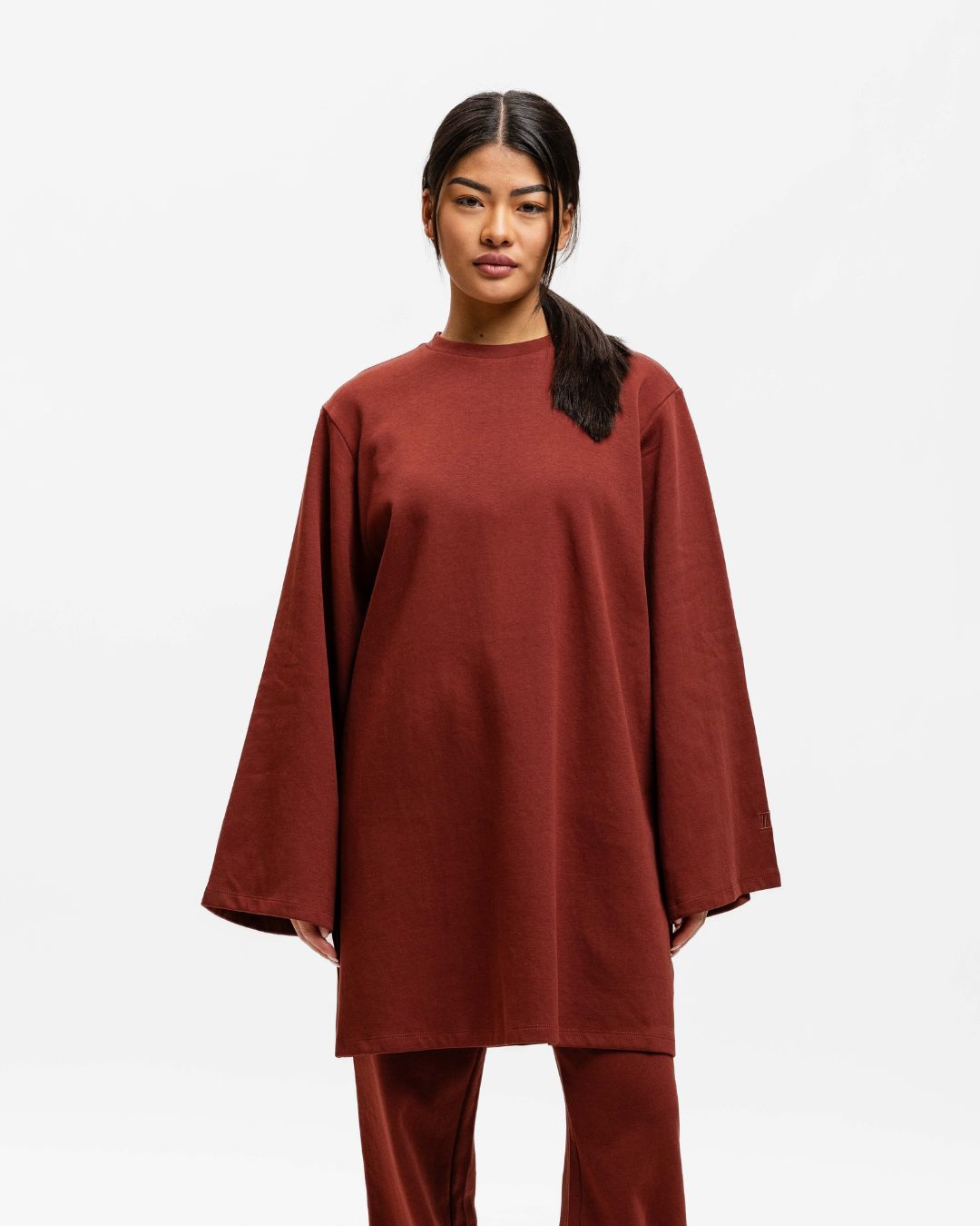 Cotton Oversized T-Shirt Cherry Red