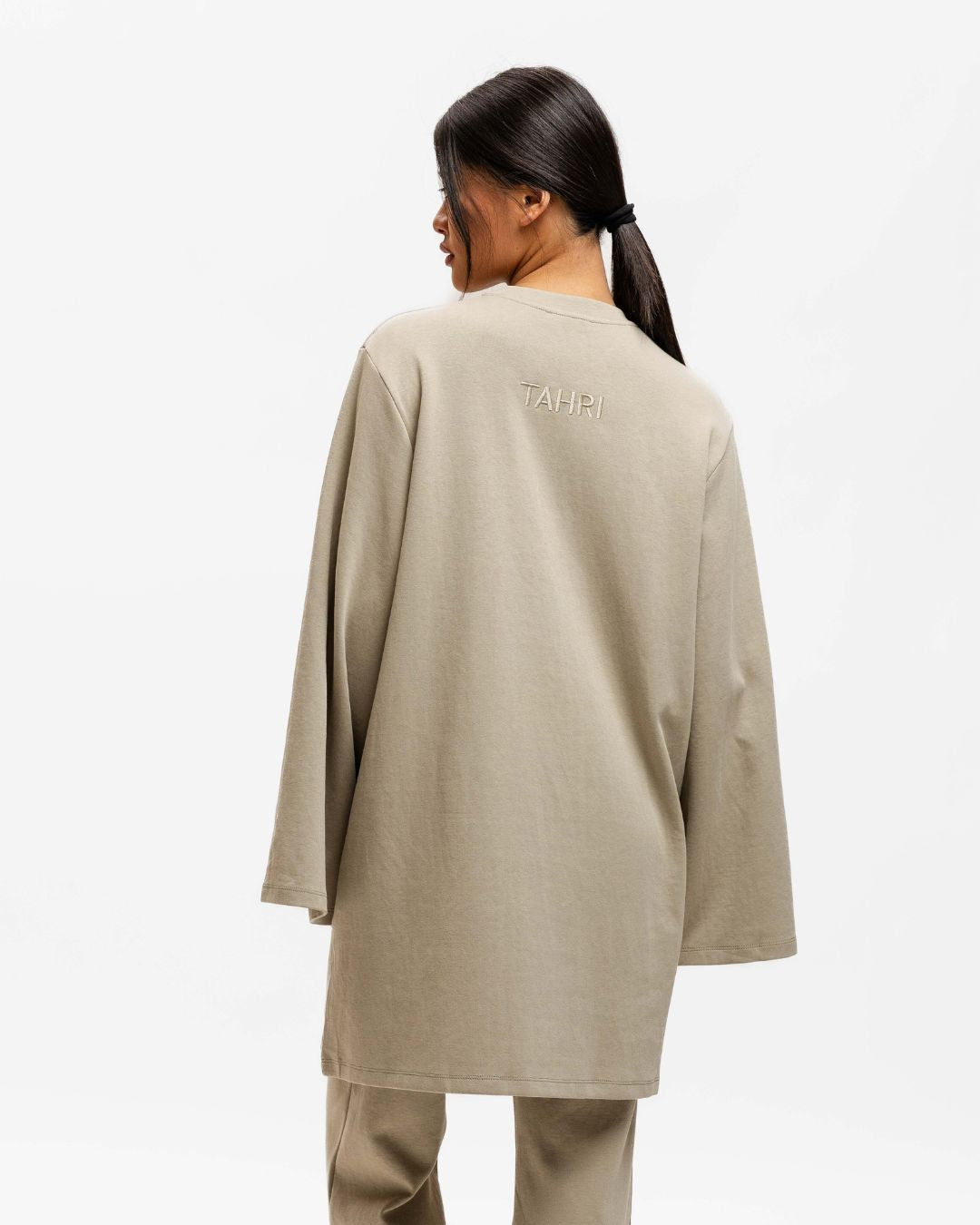 Cotton Oversized T-Shirt Beige