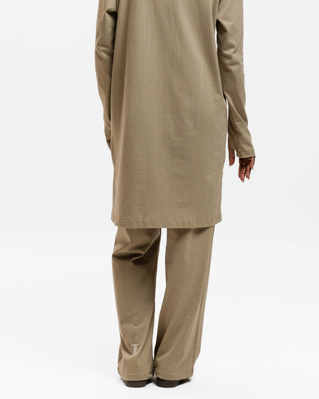 Cotton Straight Leg Pants Sage