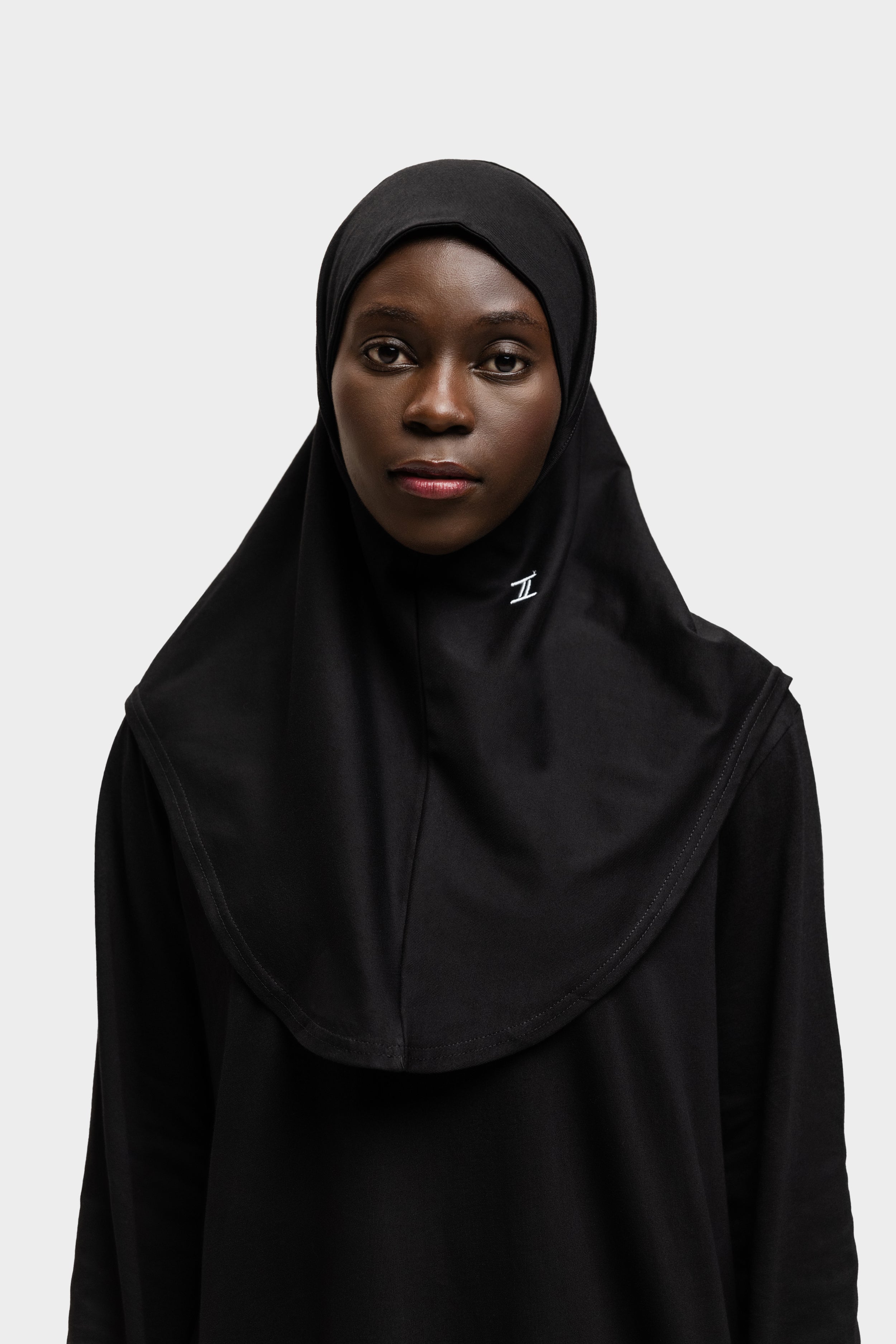 Cotton Sports Hijab Black