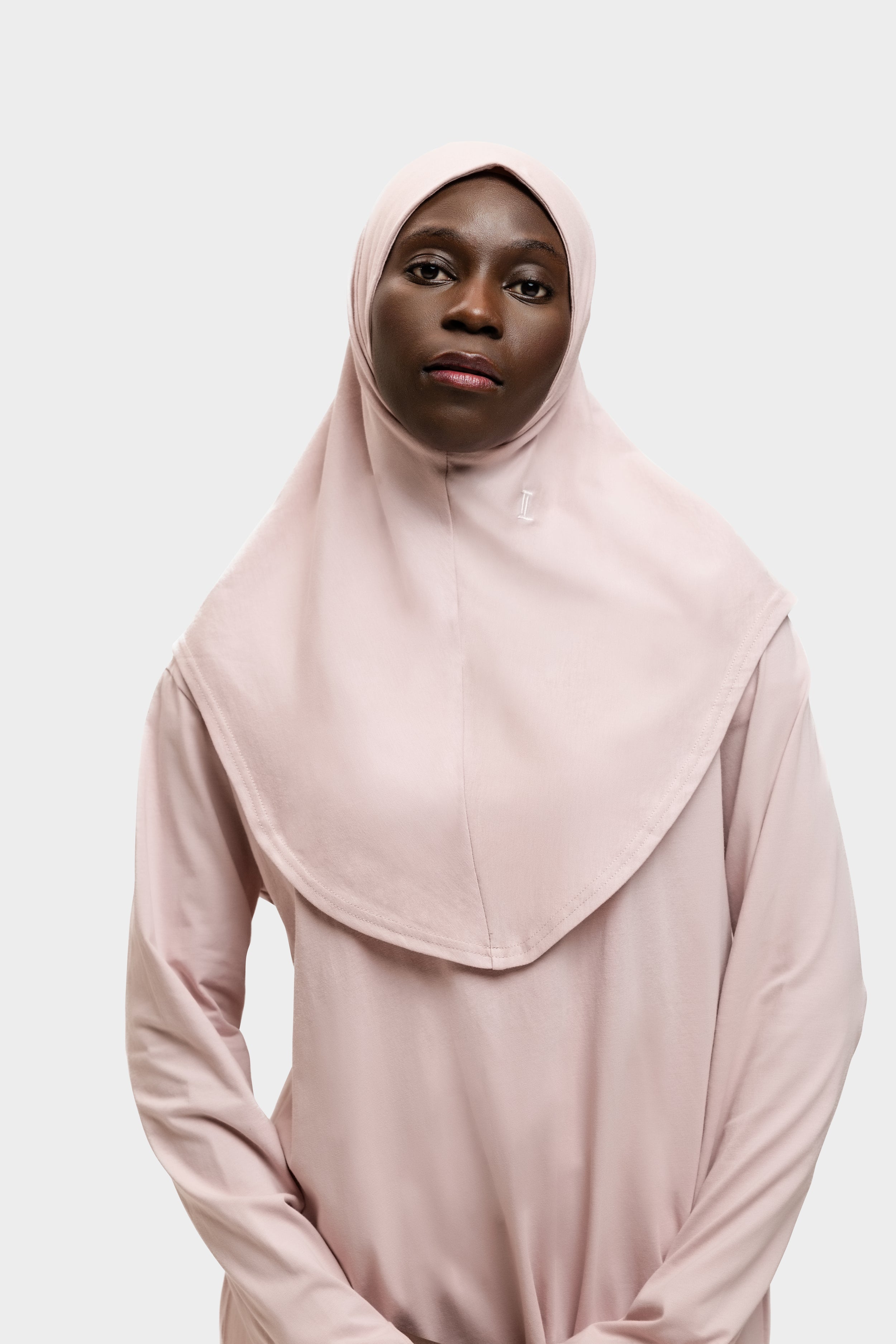 Cotton Sports Hijab Greyish Pink