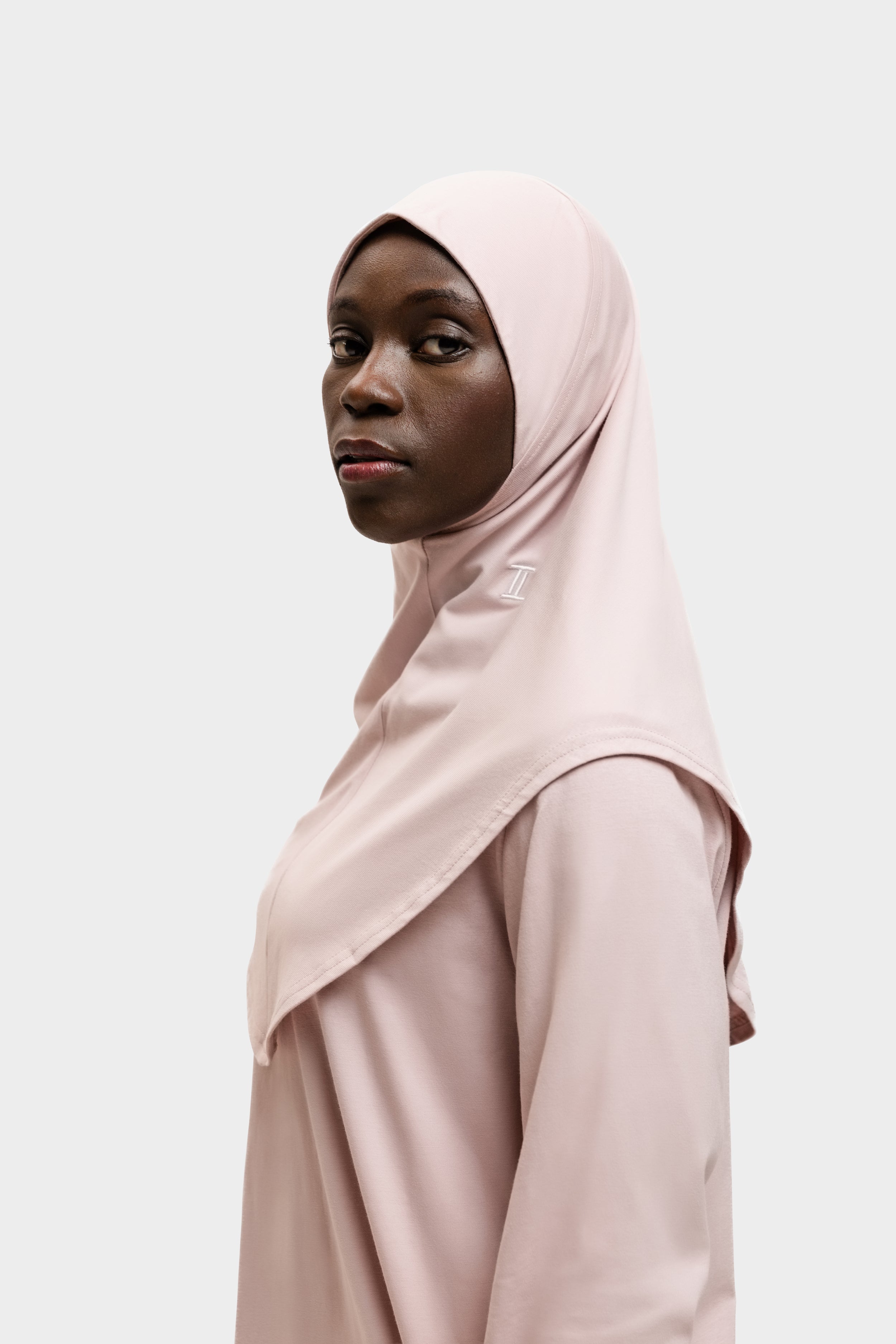 Cotton Sports Hijab Greyish Pink
