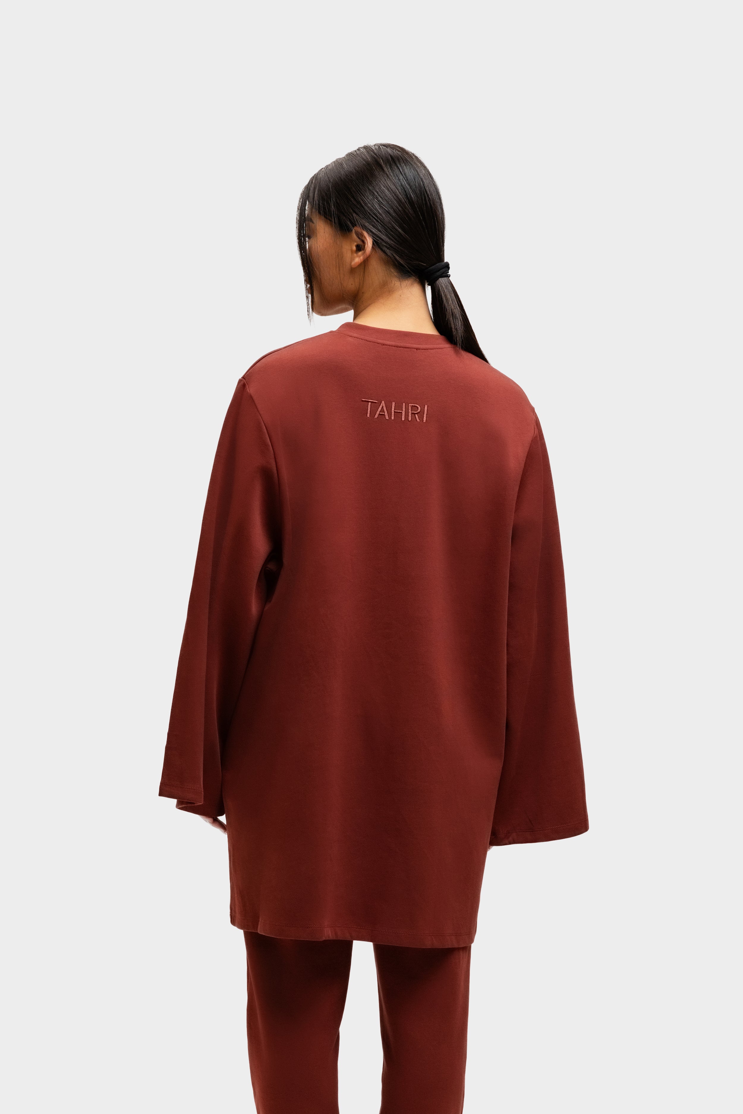 Cotton Oversized T-Shirt Cherry Red