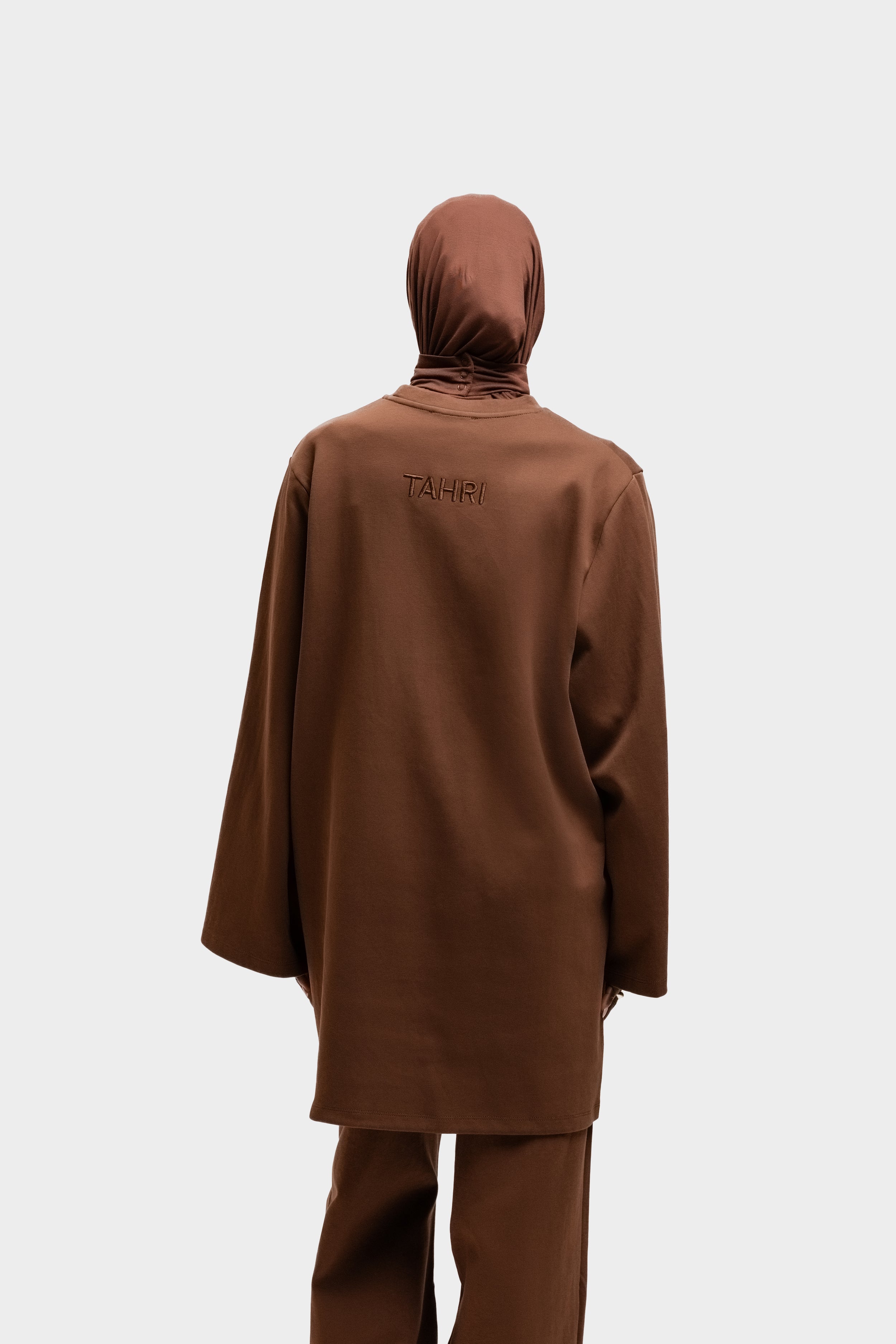 Cotton Oversized T-Shirt Chocolate Brown