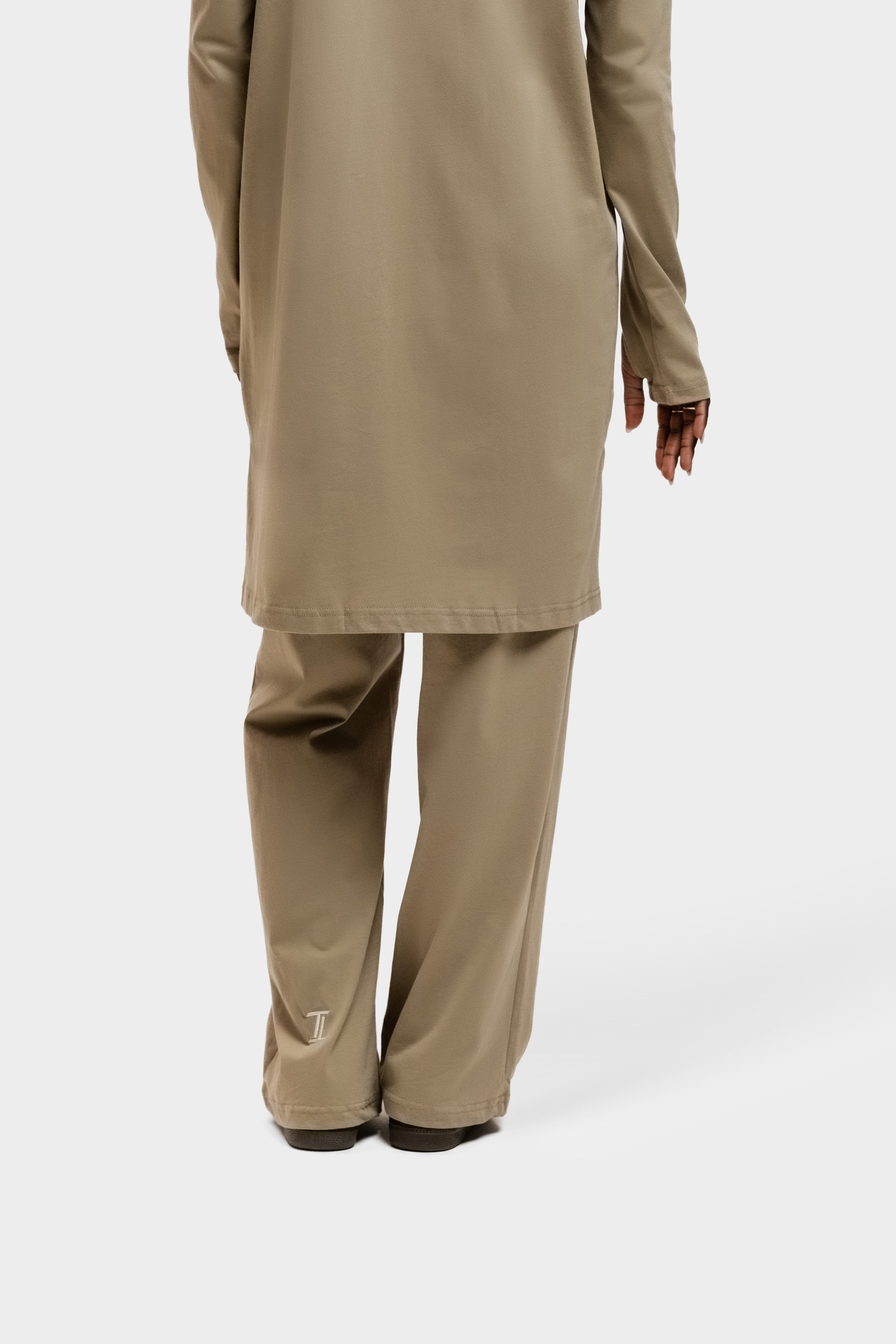 Cotton Straight Leg Pants Sage