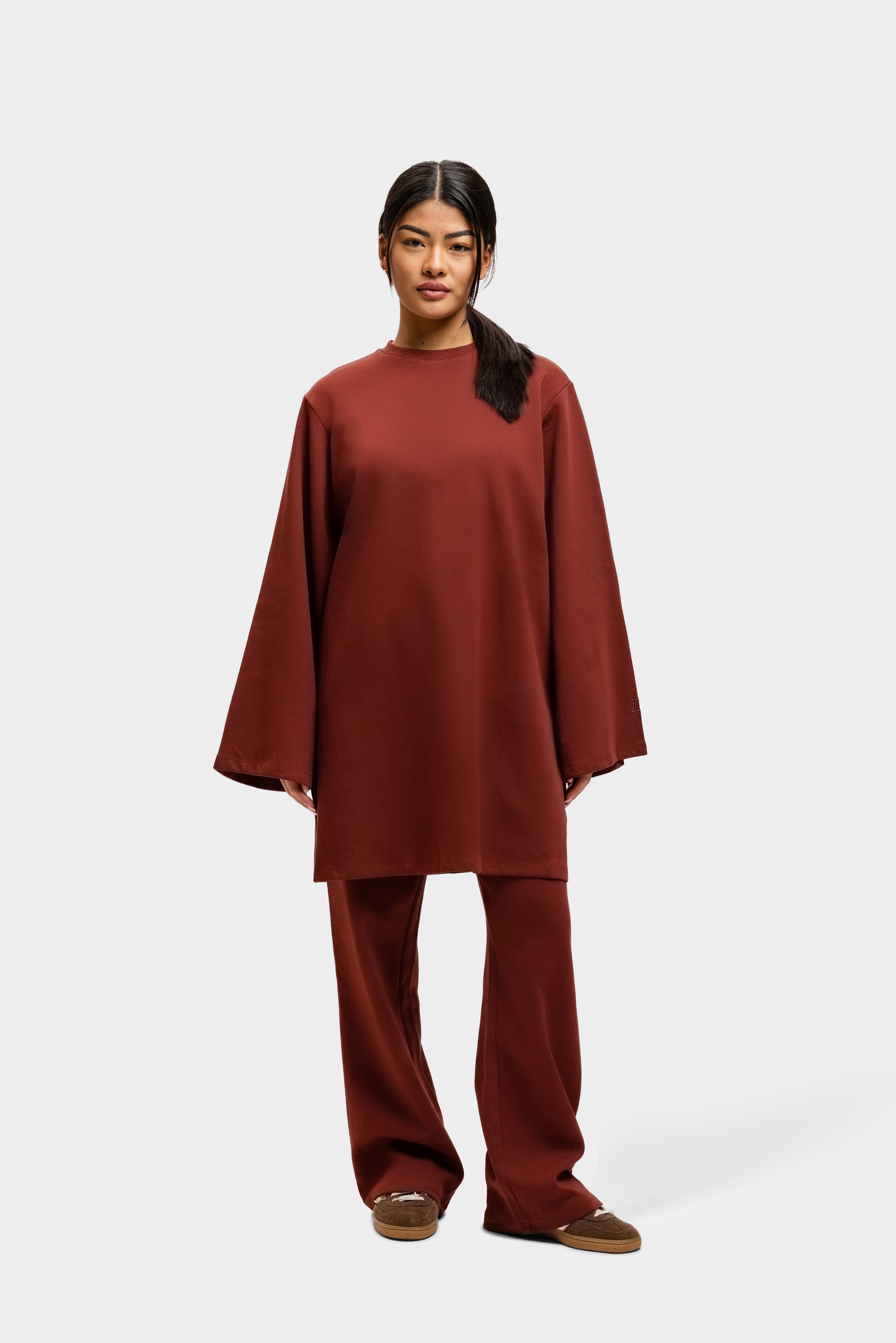 Cotton Oversized T-Shirt Cherry Red