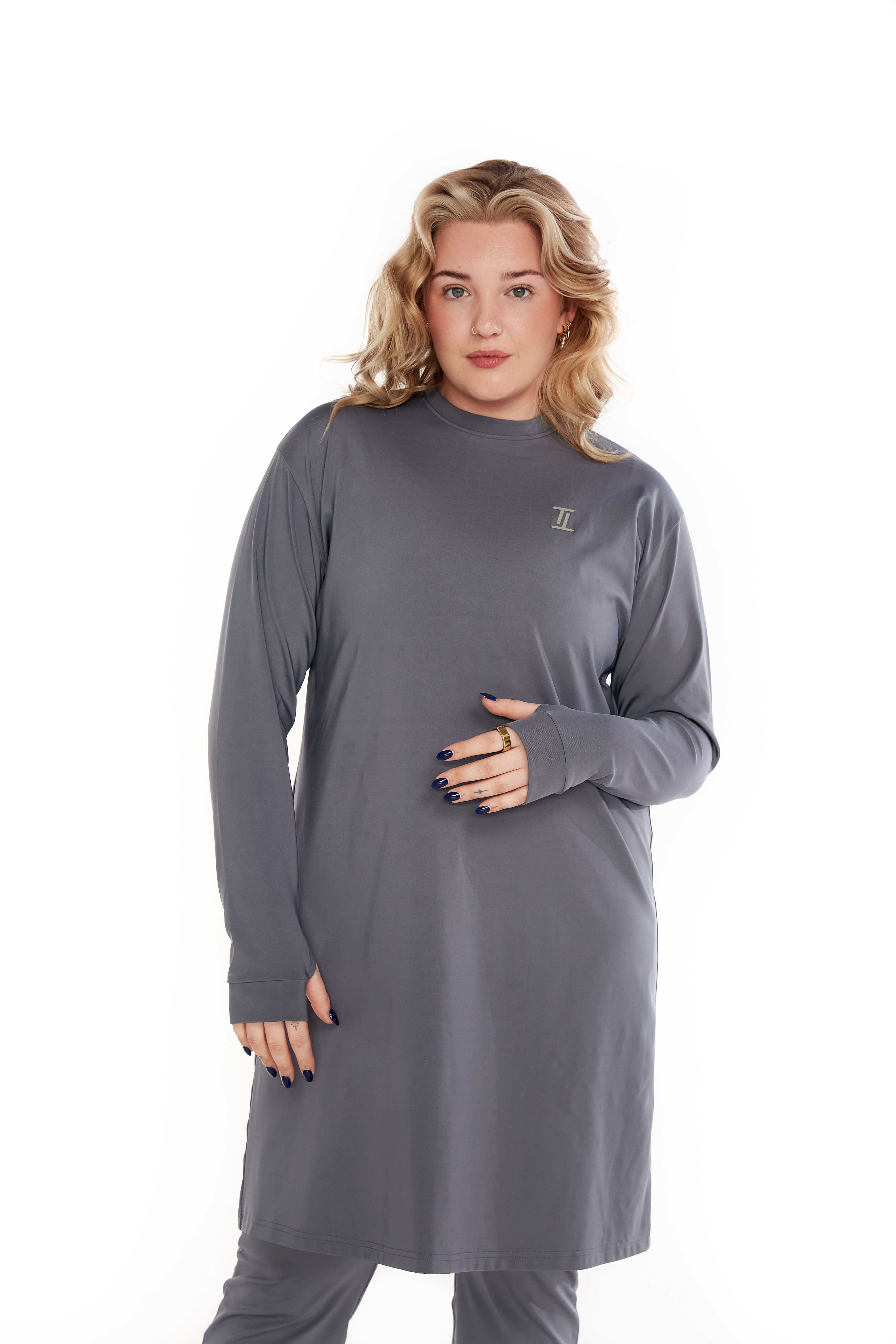 Performance Oversized T-shirt Dark Grey