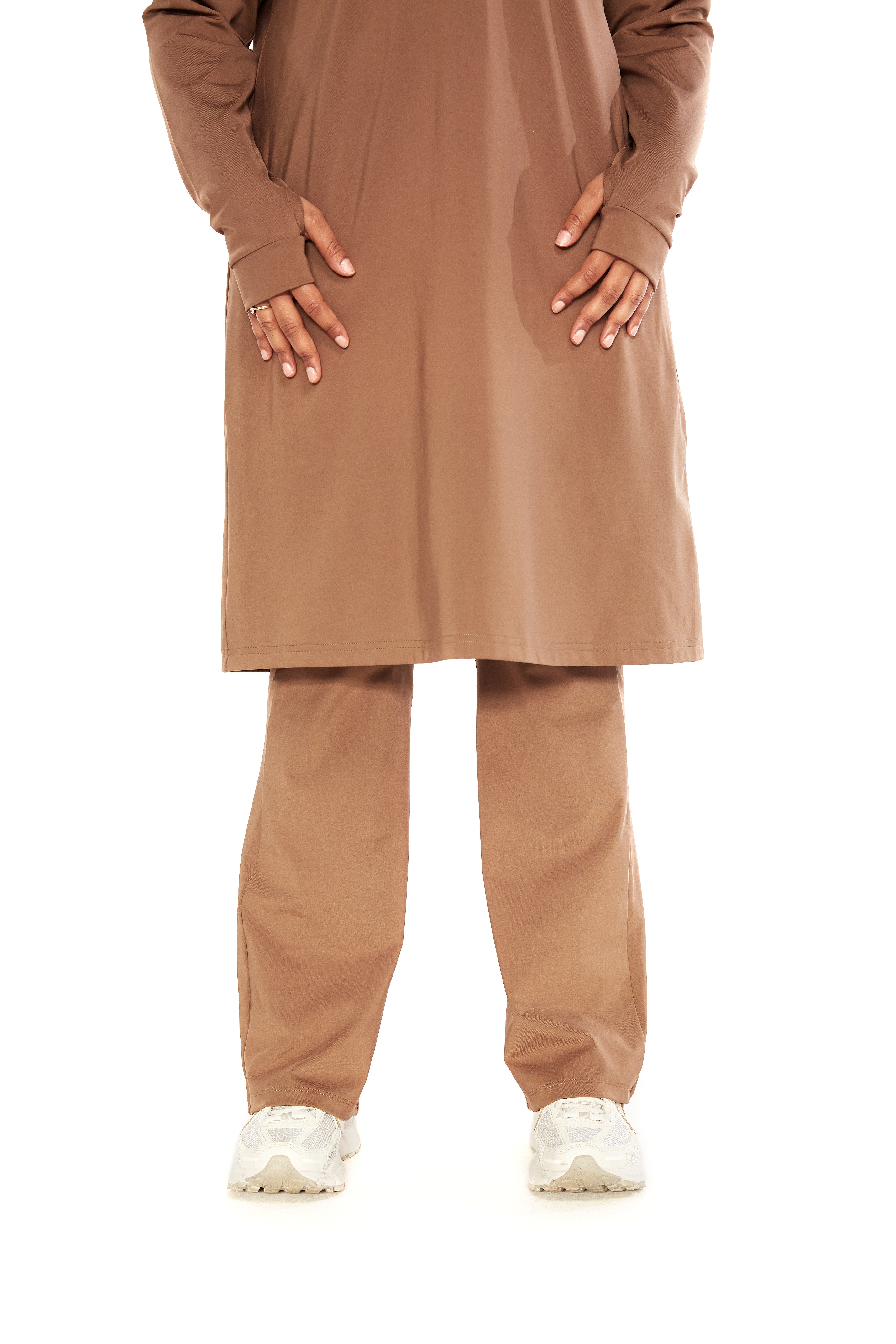 Performance Flared Leggings Taupe