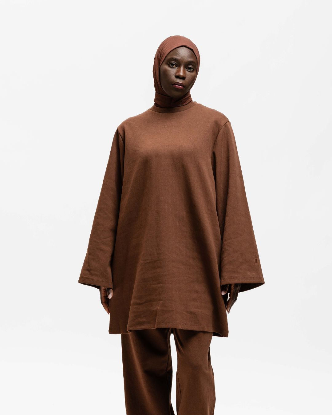 Cotton Oversized T-Shirt Chocolate Brown