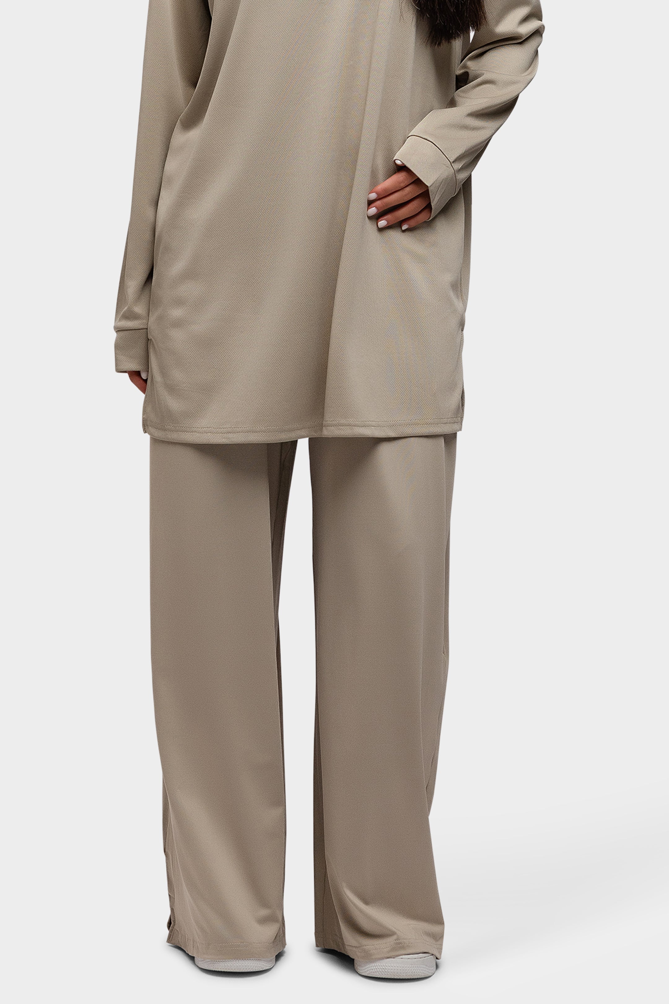 Wide Leg Pants Soft Taupe