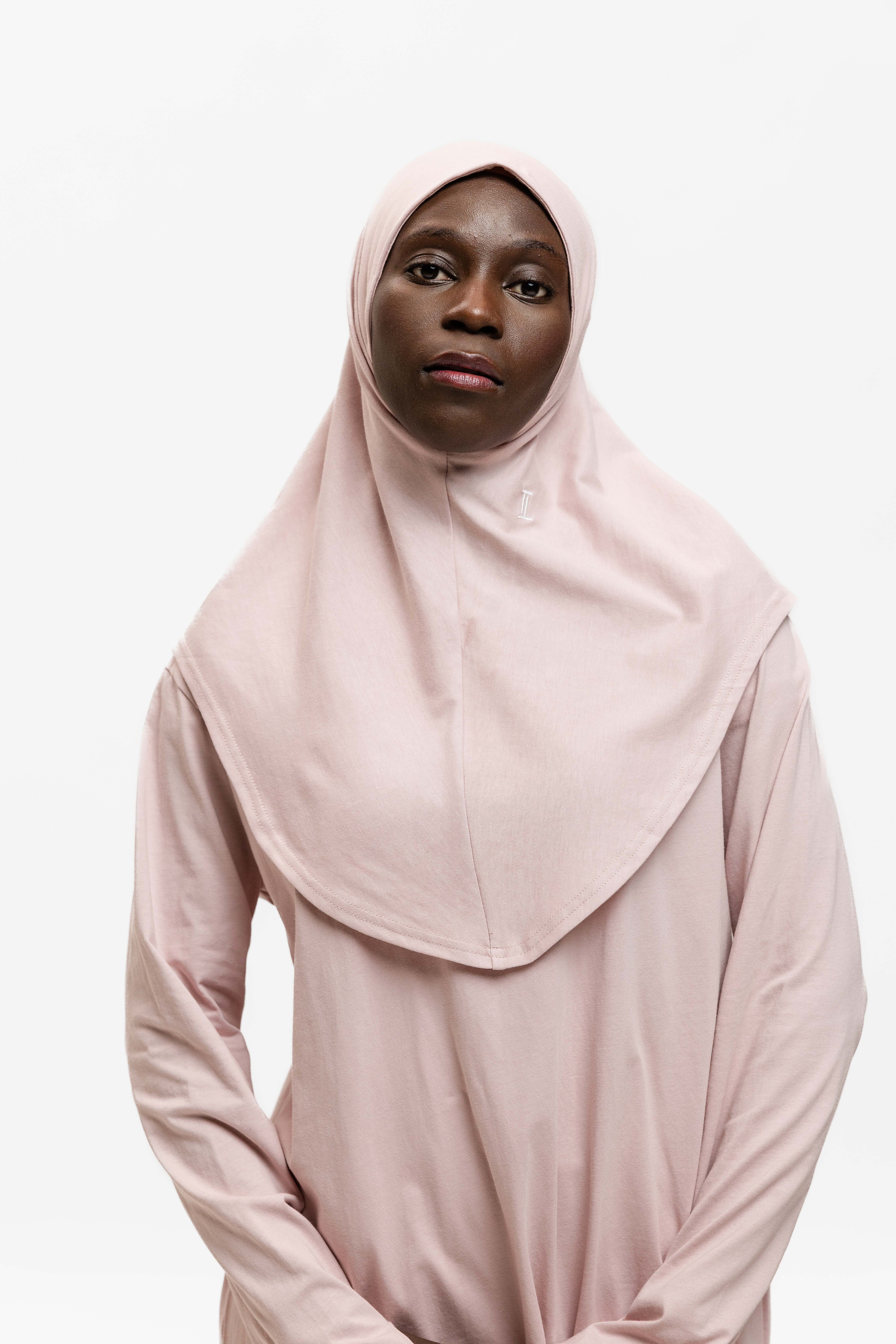 Cotton Sports Hijab Greyish Pink