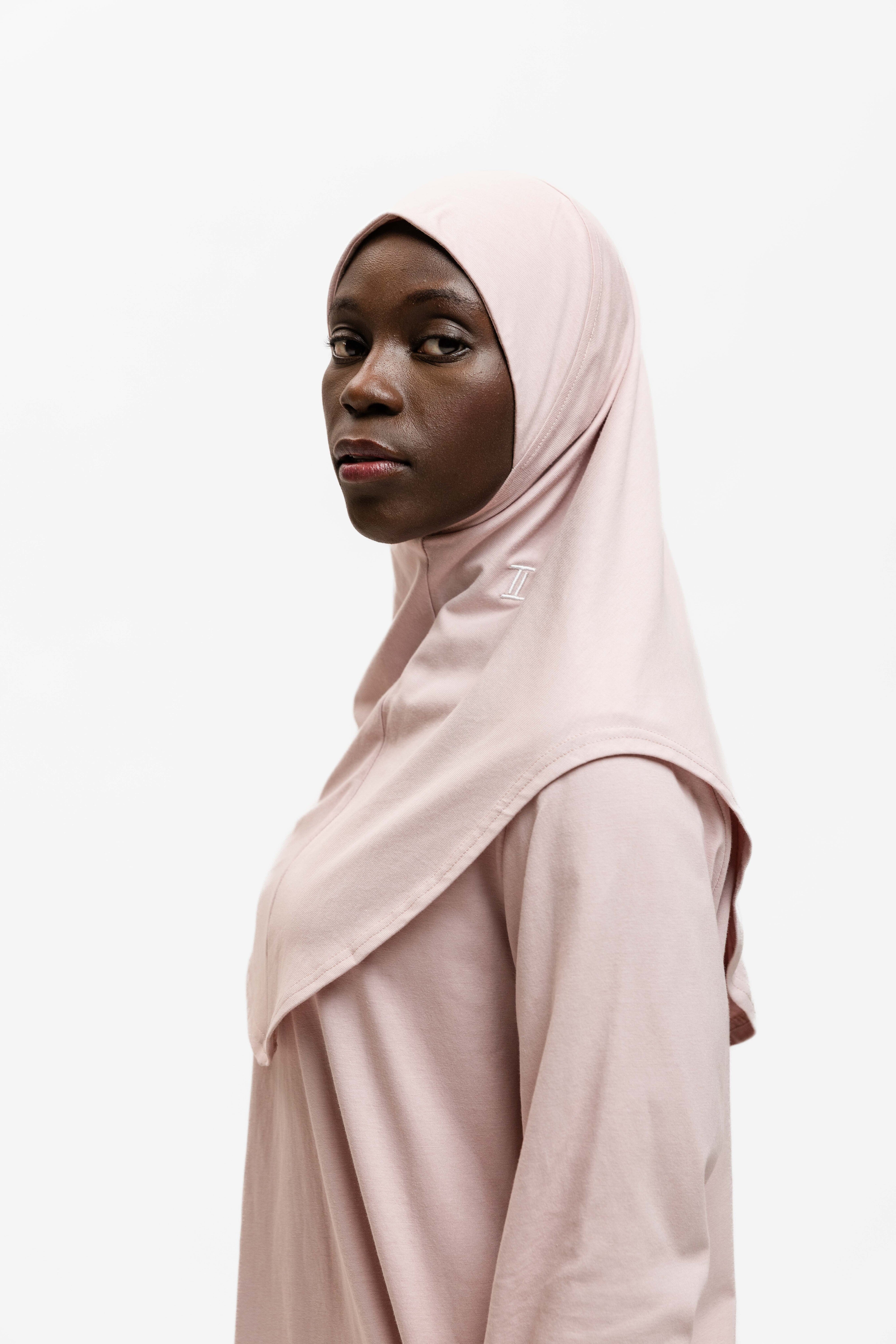 Cotton Sports Hijab Greyish Pink