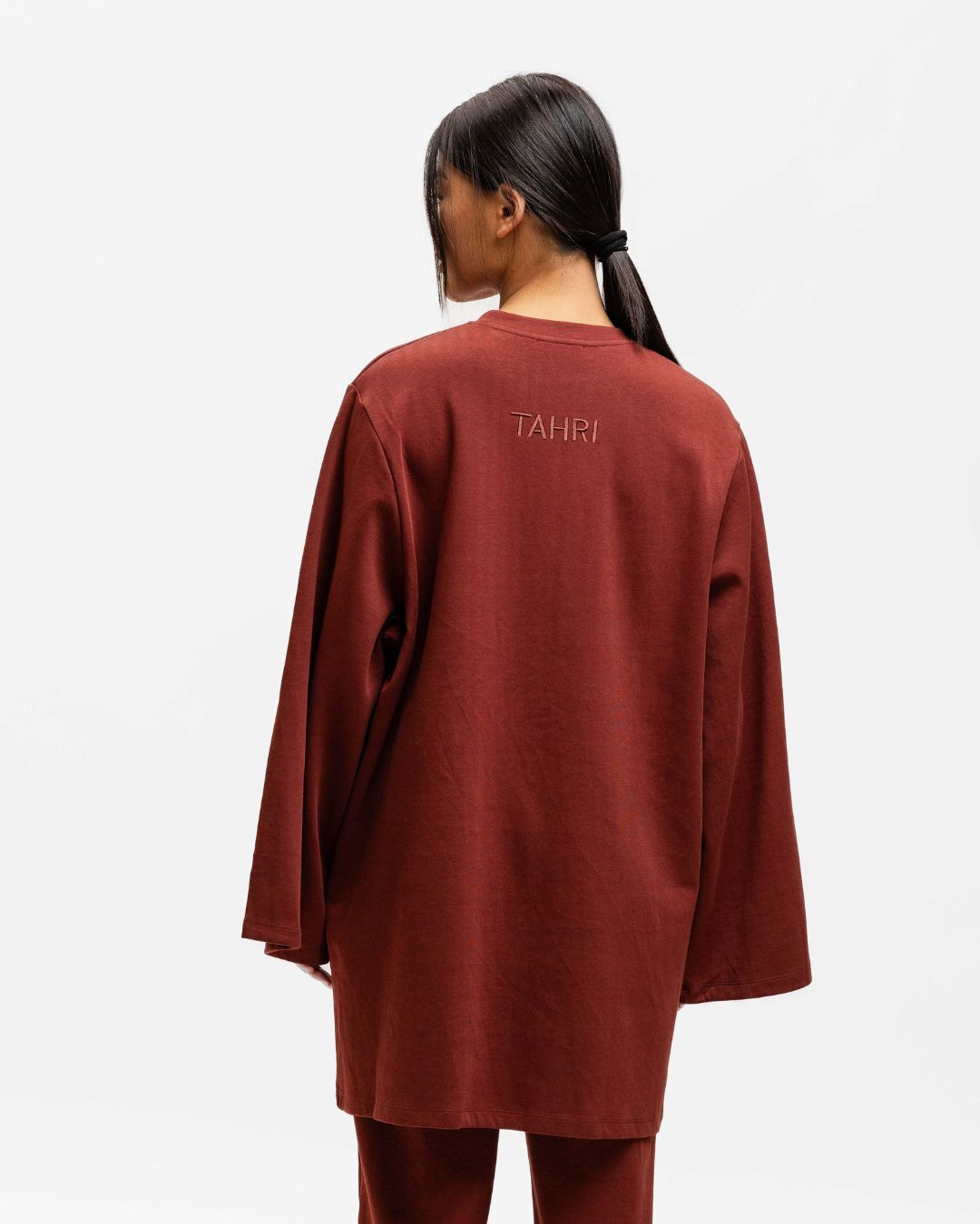 Cotton Oversized T-Shirt Cherry Red