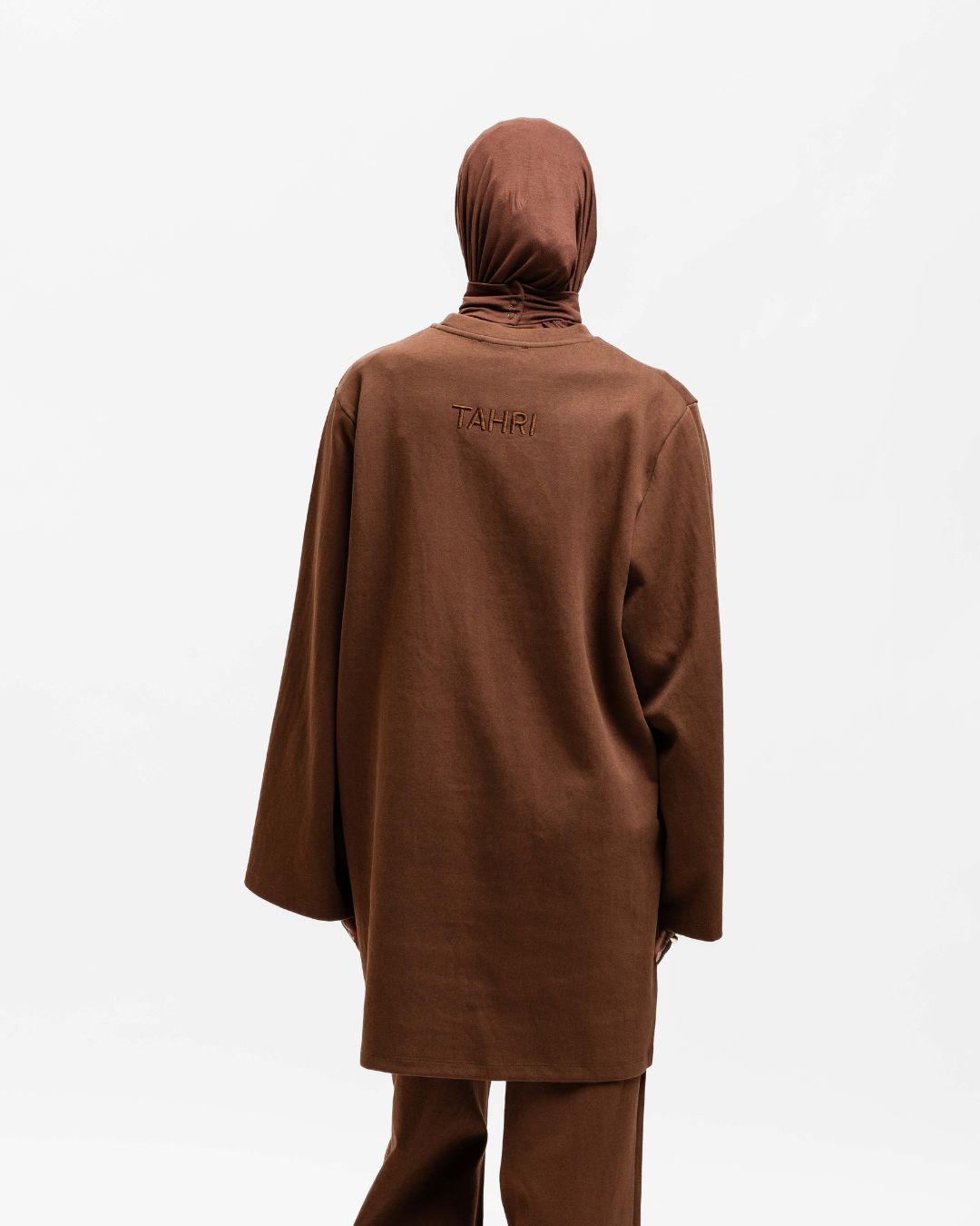 Cotton Oversized T-Shirt Chocolate Brown