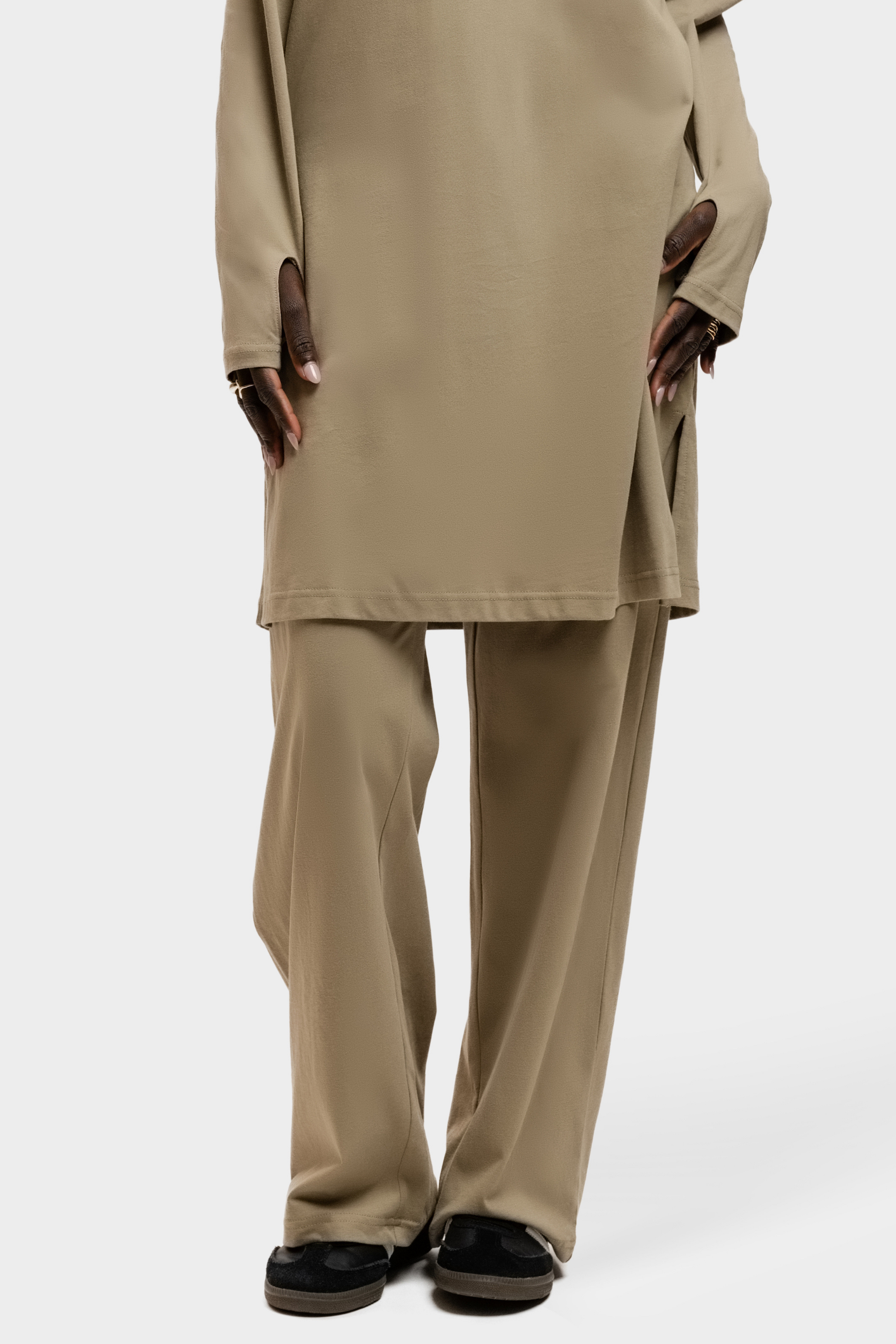 Cotton Straight Leg Pants Sage
