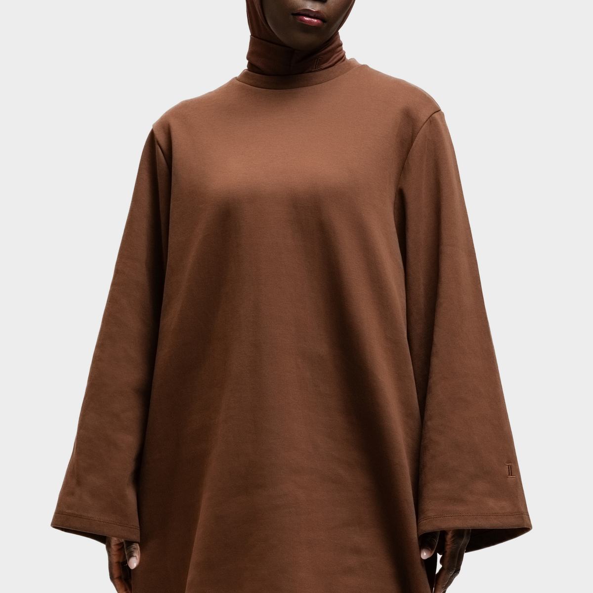 Cotton Oversized T-Shirt Chocolate Brown
