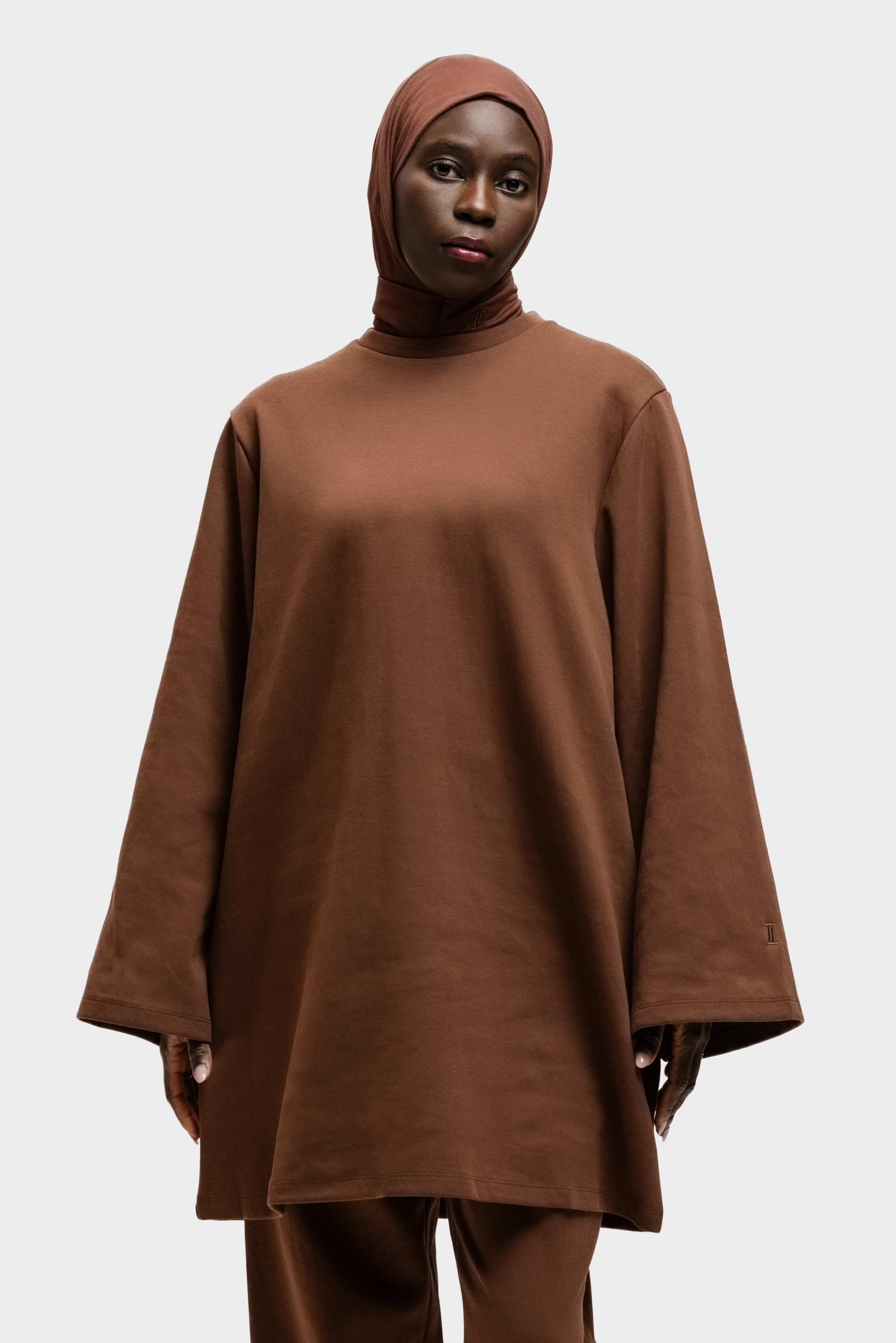 Cotton Oversized T-Shirt Chocolate Brown