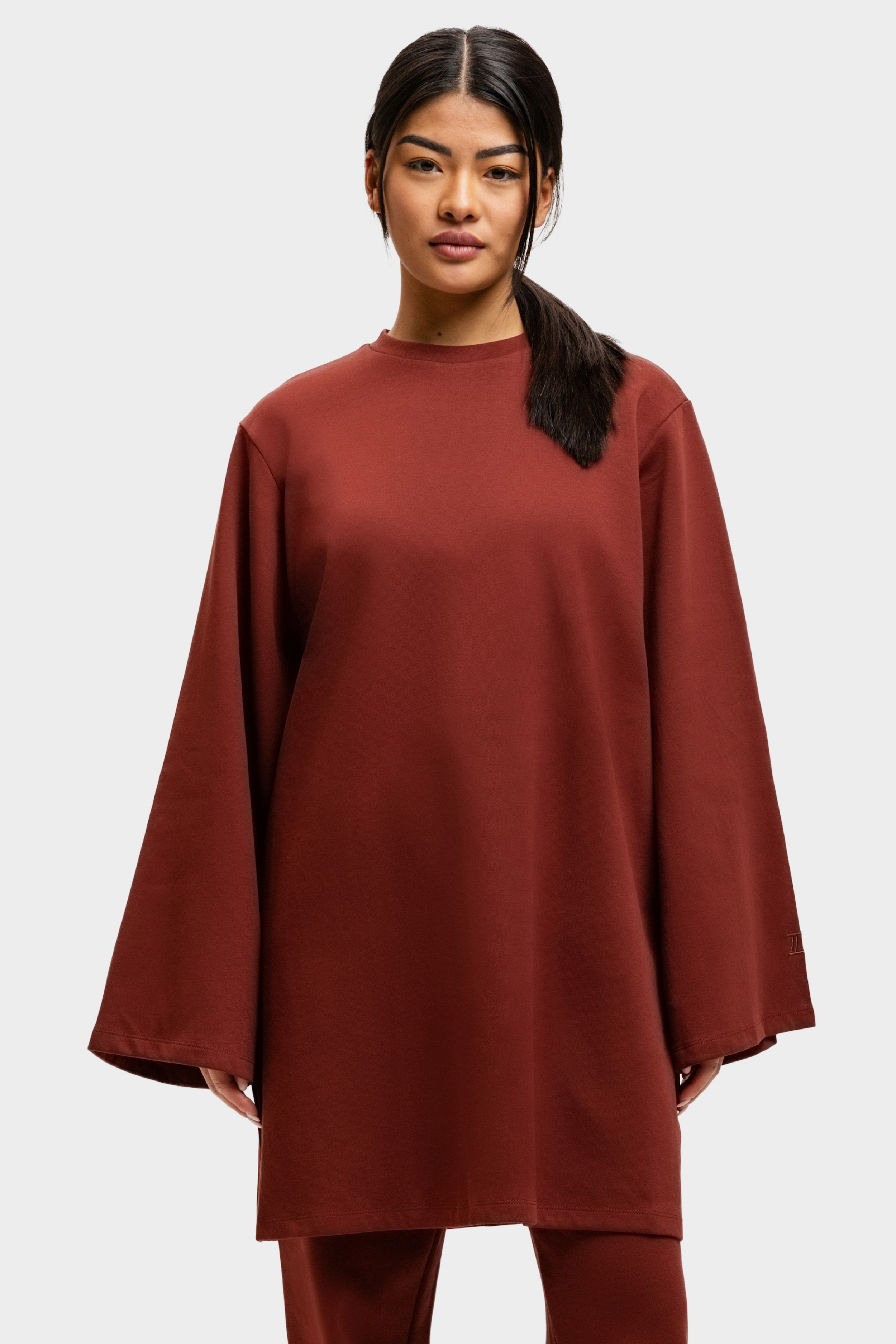 Cotton Oversized T-Shirt Cherry Red