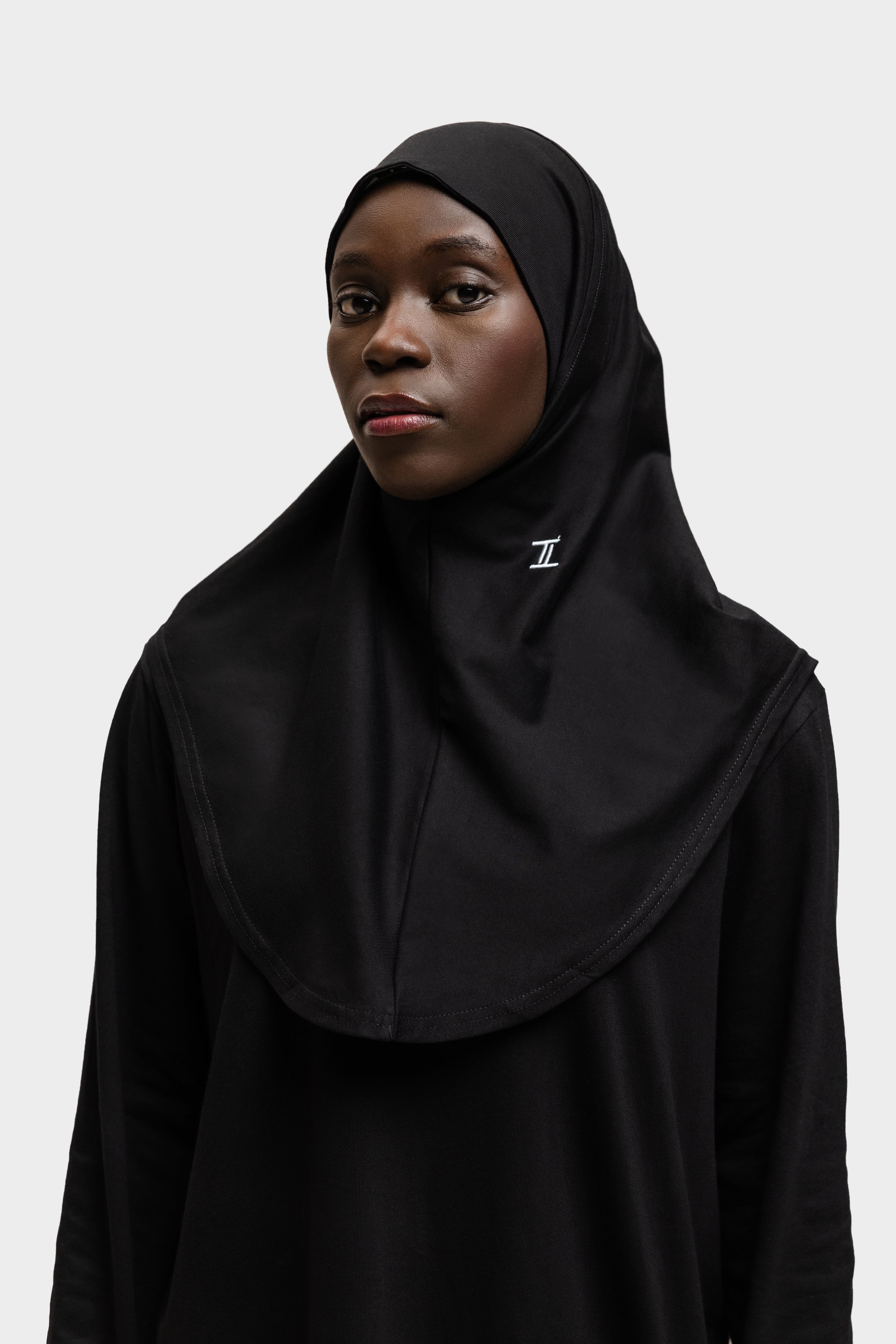 Cotton Sports Hijab Black