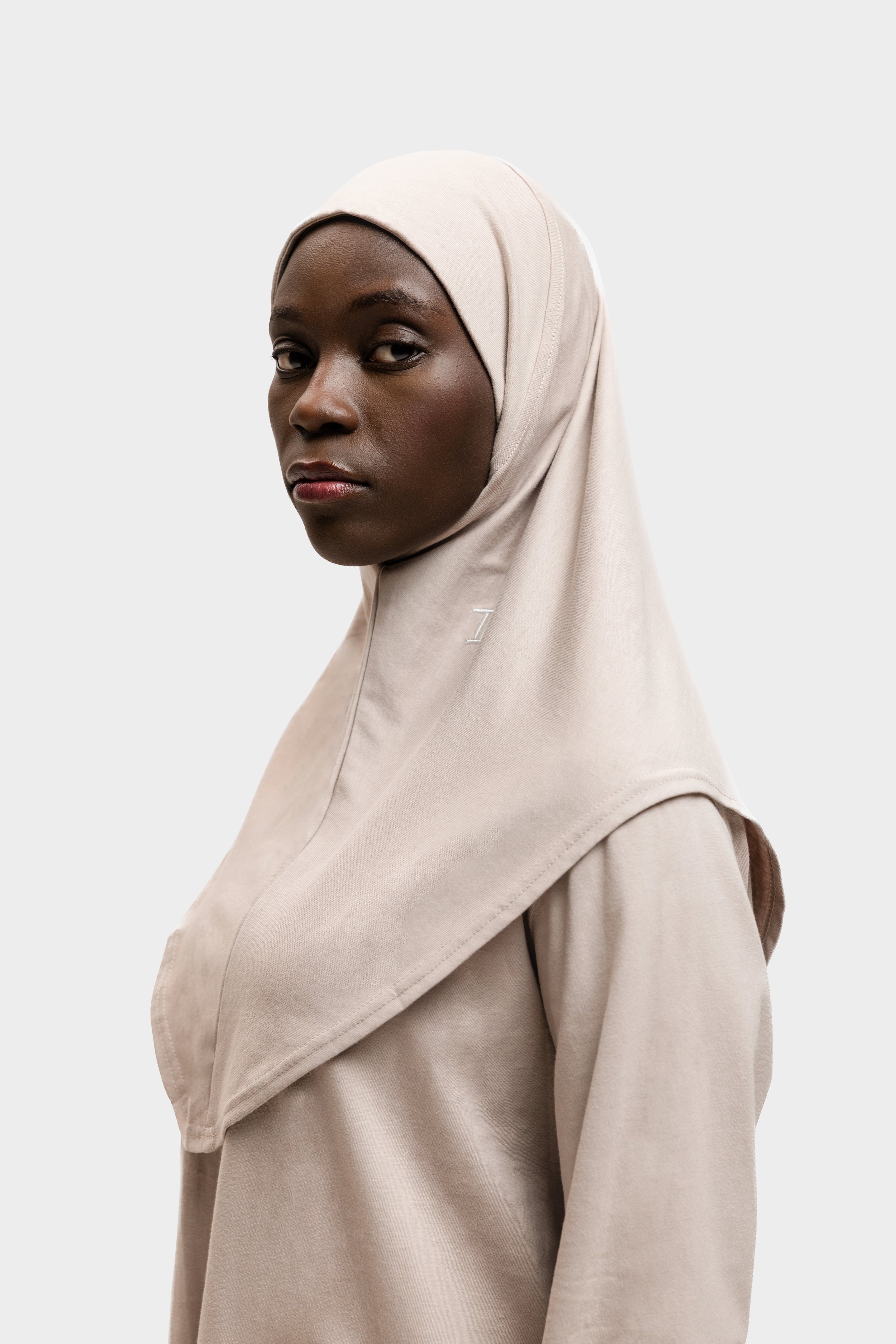 Cotton Sports Hijab Soft Taupe